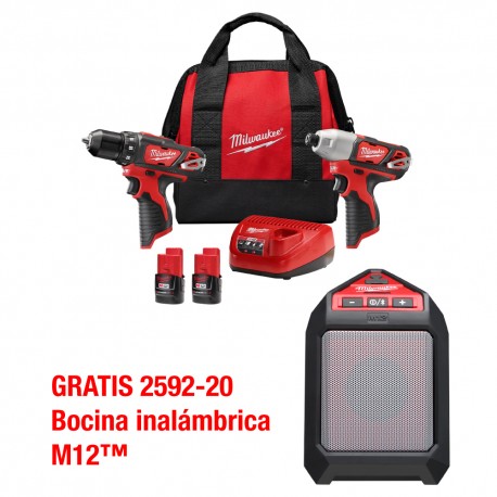 2494-22 TALADRO 3/8? & LLAVE DE IMPACTO 1/4? M12™ COMBO-KIT