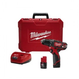 2401-22 KIT INALÁMBRICO  DE 1 HERRAMIENTA TALADRO DE 3/8? M12™ CON CARBONES 12 VOLTIOS ION DE LITIO CON DOS BATERÍAS DE CP 1.5 