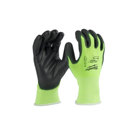 48-73-8913 Guantes de poliuretano de nivel 1 de alta visibilidad Talla XL Milwaukee