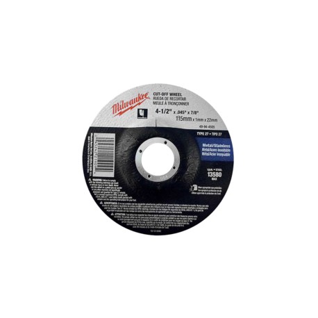 49-94-4505 DISCO PARA CORTE DE METAL MILWAUKEE 4-1/2? x .045?